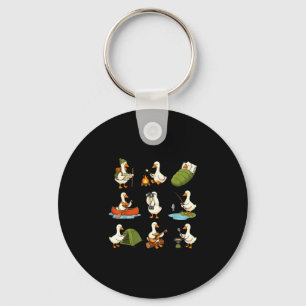 Just a camp goose shirt silly goose camping key ring