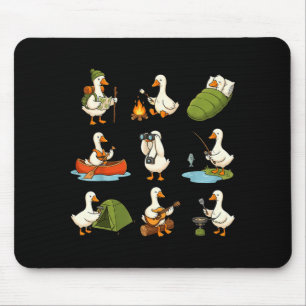 Just a camp goose shirt silly goose camping mouse mat