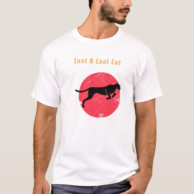 Just a Cool Cat – Panther T-Shirt (Front)