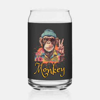 Just a Cool Monkey Can Glass