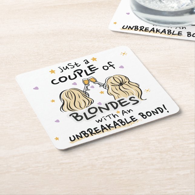 "Just a couple of blondes" Coaster (Angled)