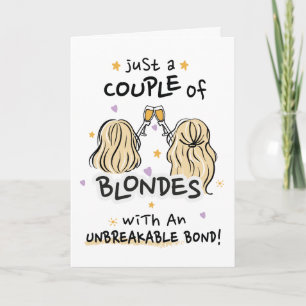 "Just a couple of blondes" invitation