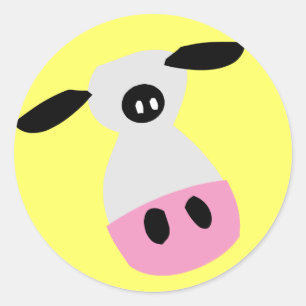 Just a Cow Classic Round Sticker