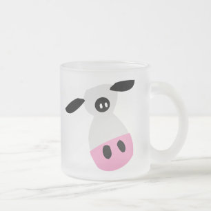 Just a Cow Frosted Glass Coffee Mug