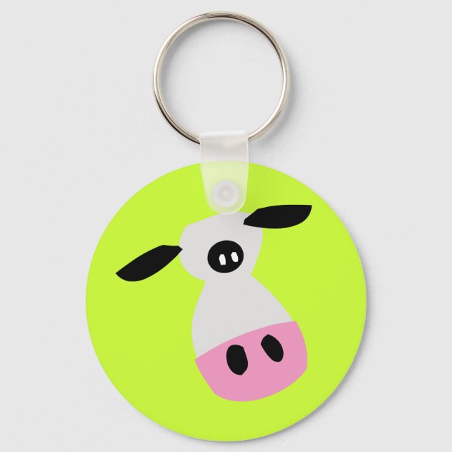 Just a Cow Key Ring (Front)