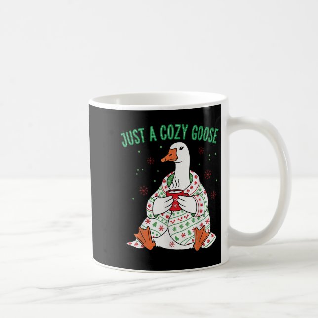 Just A Cozy Goose Funny Christmas Men Women Kids S Coffee Mug (Right)