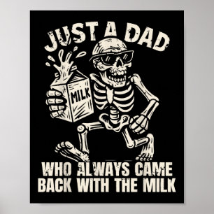 Just A Dad Who Always Came Back With The Milk Fath Poster