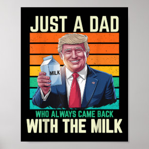Just A Dad Who Always Came Back With The Milk  Poster