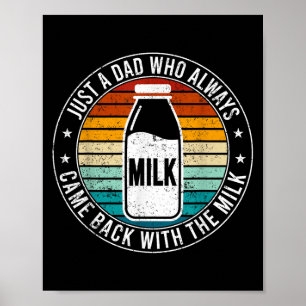 Just A Dad Who Always Came Back With The Milk Quot Poster