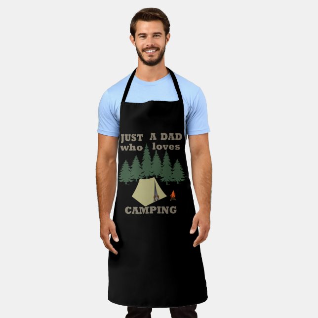 just a dad who loves camping and hiking apron (Worn)