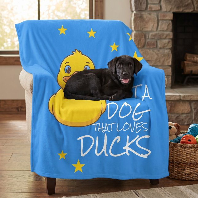 Just A Dog That Loves Cute Yellow Ducks Fleece Blanket (Just A Dog That Loves Cute Yellow Ducks Fleece Blanket
by Ricaso. Pet bedding with rubber ducly)