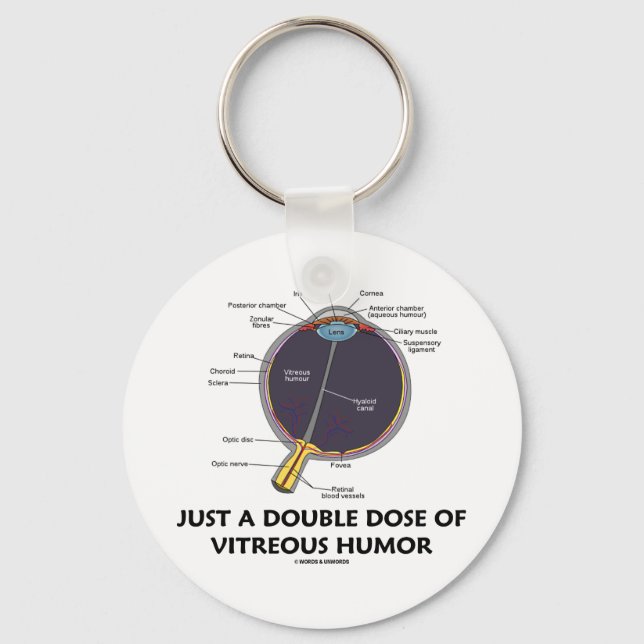 Just A Double Dose Of Vitreous Humour (Eye Anatomy Key Ring (Front)