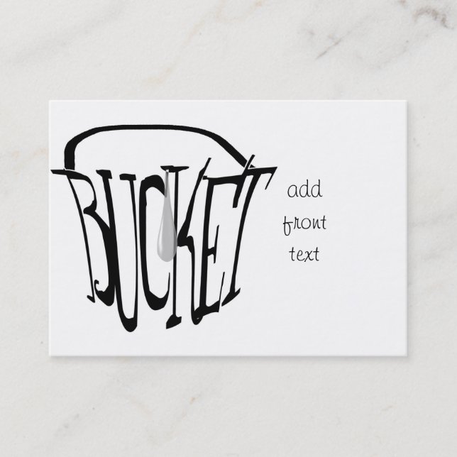 Just a Drop in a Bucket Business Card (Front)