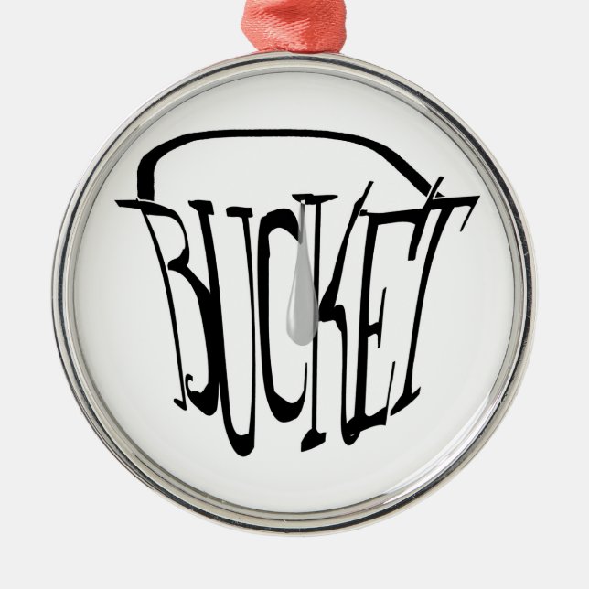 Just a Drop in a Bucket Metal Tree Decoration (Front)