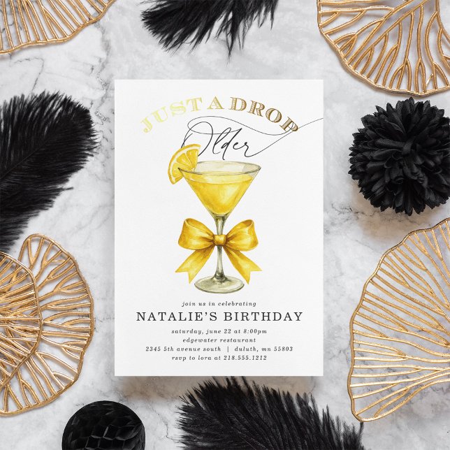Just a Drop Older Lemon Drop Birthday Invitation (Just a Drop Older Lemon Drop Birthday Invitation)