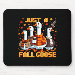 Just A Fall Goose Funny Pixel Autumn Retro Style 1 Mouse Mat