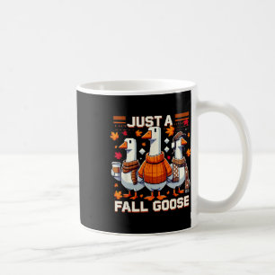 Just A Fall Goose Funny Pixel Autumn Retro Style 2 Coffee Mug