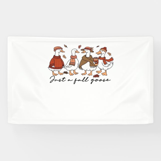 Just a Fall Goose Oversized T-Shirt Banner (Horizontal)
