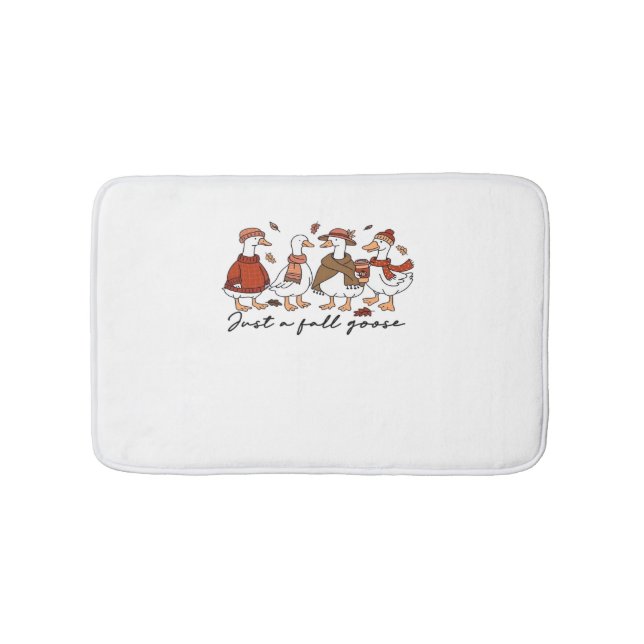 Just a Fall Goose Oversized T-Shirt Bath Mat (Front)