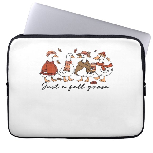 Just a Fall Goose Oversized T-Shirt Laptop Sleeve (Front)