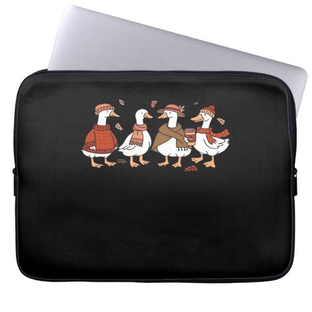 Just a Fall Goose Oversized T-Shirt Laptop Sleeve (Front)