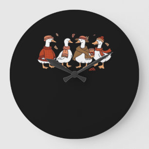 Just a Fall Goose Oversized T-Shirt Large Clock