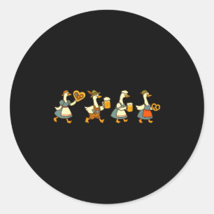 Just A Fest Goose German Beer Prost Drinking Classic Round Sticker