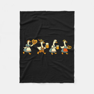 Just A Fest Goose German Beer Prost Drinking  Fleece Blanket