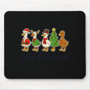 Just A Festive Goose Christmas Silly Goose Funny C Mouse Mat