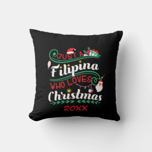 Just a Filipina Who Loves Christmas Cushion