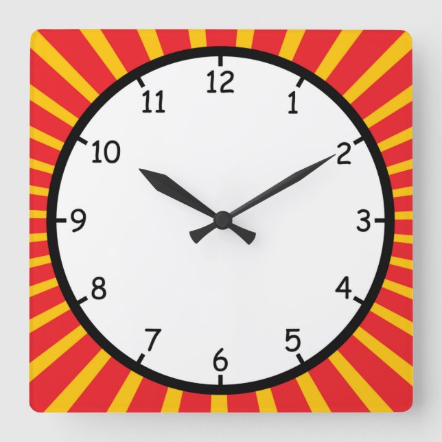 Just a Fun and Colourful Splat Wall Clock (Front)