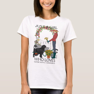 Just A Girl - Black Lion Portuguese Water Dog T-Shirt