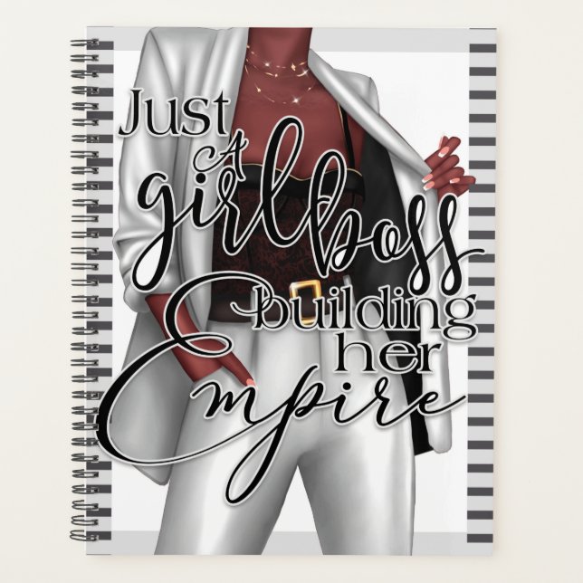 Just A Girl Boss Building Her Empire Notebook Planner (Front)