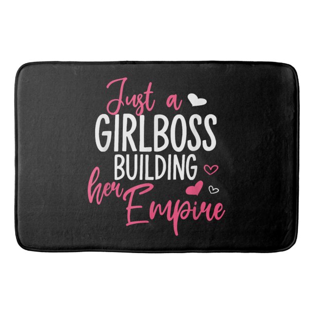 Just a girl boss building her empire women inspiri bath mat (Front)