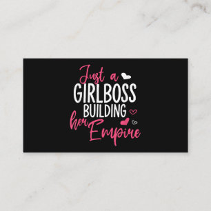 Just a girl boss building her empire women inspiri business card
