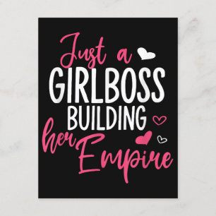 Just a girl boss building her empire women inspiri enclosure card