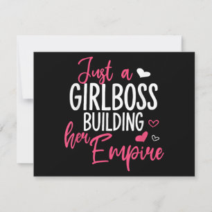 Just a girl boss building her empire women inspiri holiday card