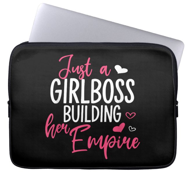 Just a girl boss building her empire women inspiri laptop sleeve (Front)