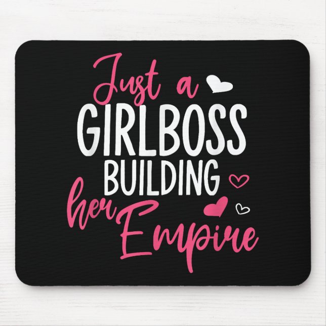 Just a girl boss building her empire women inspiri mouse mat (Front)