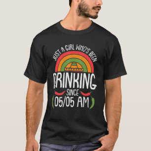 Just A Girl Cinco De Mayo Drinking Mexican Fiesta T-Shirt