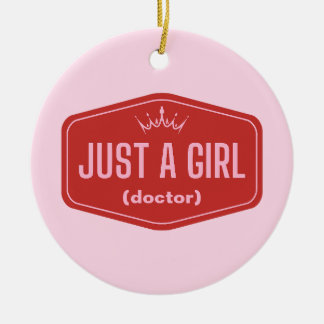 Just A Girl -fill in the blank- Feminist Ceramic Tree Decoration