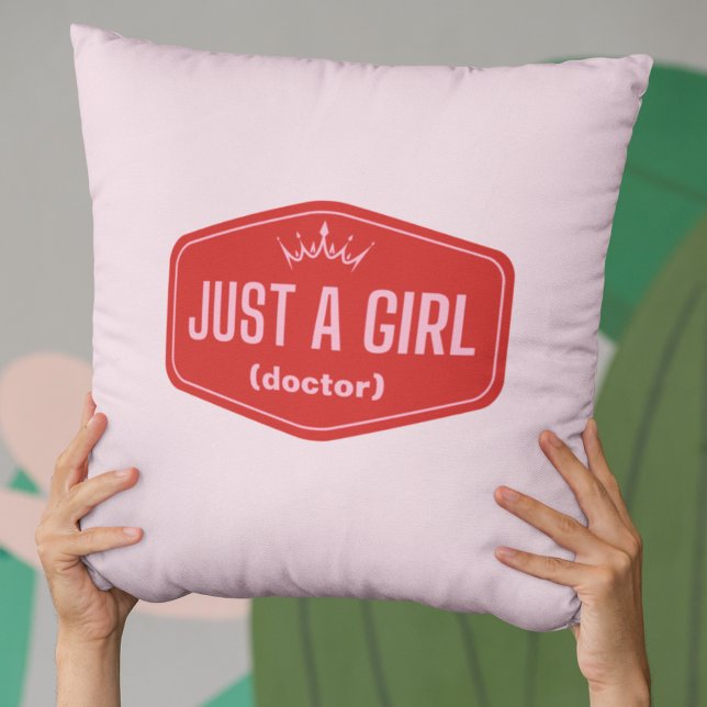 Just A Girl -fill in the blank- Feminist Cushion (Creator Uploaded)