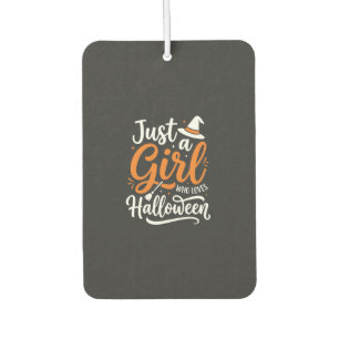 Just A Girl Halloween Vector Art Car Air Freshener
