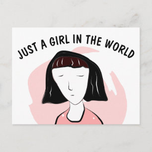 JUST A GIRL IN THE WORLD EMO GIRL POSTCARDS
