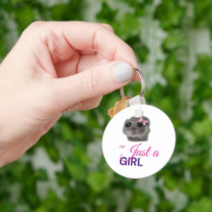 Just a Girl Keychain