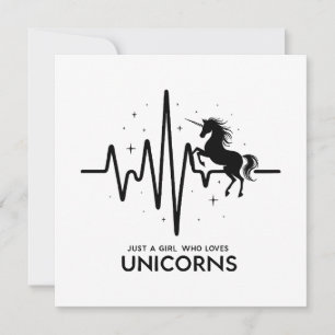 Just A Girl Love for Unicorns Heartbeat