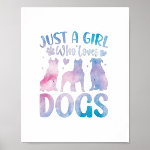 just a girl loves  who dogs poster