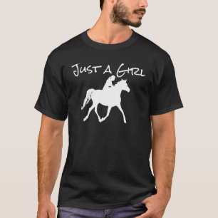 Just A Girl Riding A Horse Simple Silhouette T-Shirt
