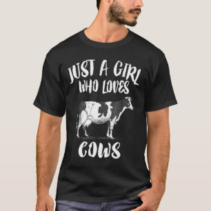 Just A Girl That Loves Cows Animal T-Shirt
