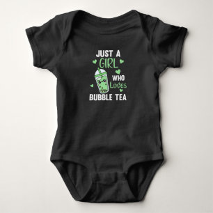 Just A Girl The Bubble Tea Loves Boba Kawaii Baby Bodysuit